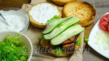 Рецепт гамбургера с курицей