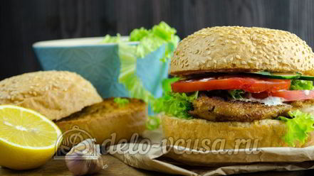 Рецепт гамбургера с курицей