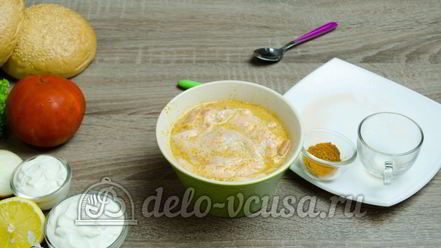 Рецепт гамбургера с курицей