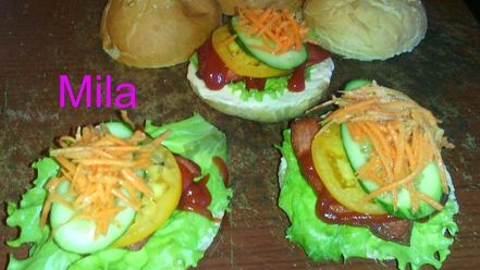 Рецепт гамбургеров с корейской морковкой