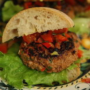 Рецепт Гамбургеров с ягнятиной, сладким перцем и базиликом