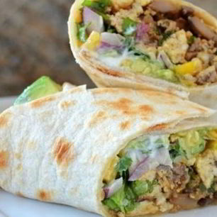 Рецепт Буррито с беконом, грибами и картофелем