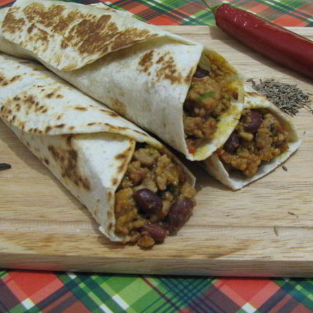 Рецепт Буррито с фаршем и красной фасолью
