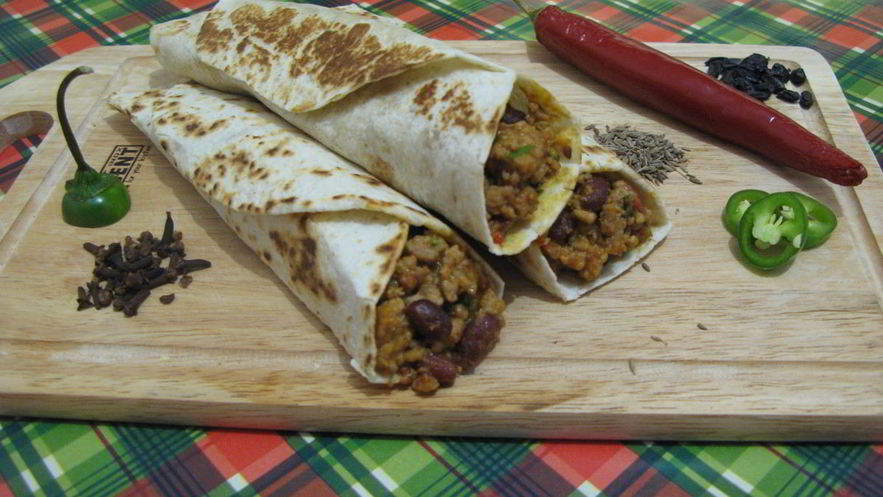 Рецепт буррито с фаршем и красной фасолью