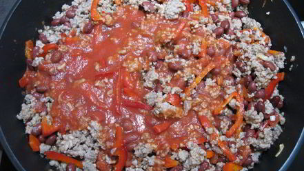 Рецепт буррито с фаршем и красной фасолью