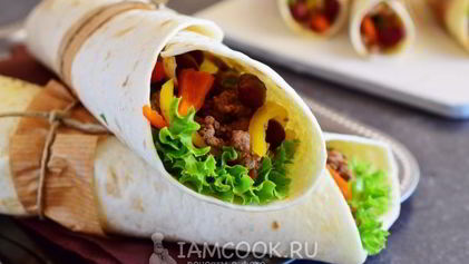 Рецепт Буррито с фаршем