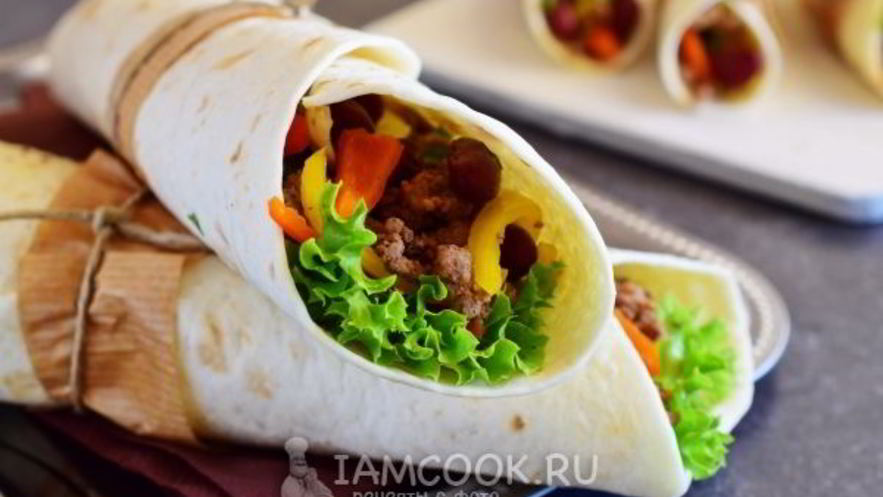 Рецепт буррито с фаршем