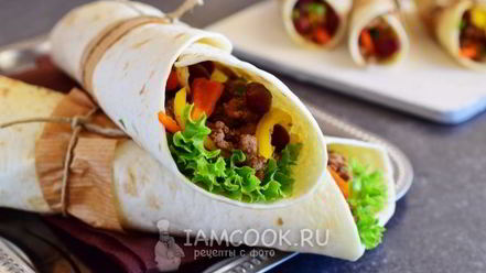 Рецепт буррито с фаршем