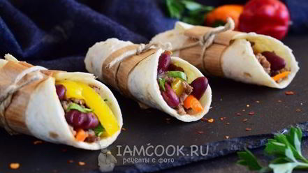 Рецепт буррито с фаршем