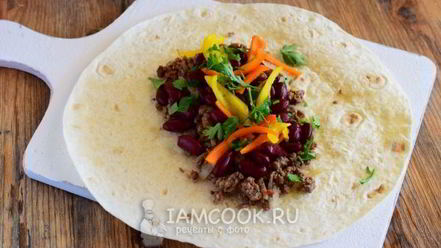 Рецепт буррито с фаршем