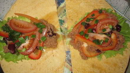 Рецепт буррито с фасолью и фаршем