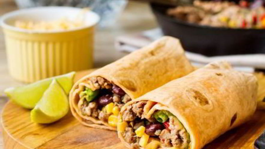 Рецепт буррито с говядиной и красной фасолью