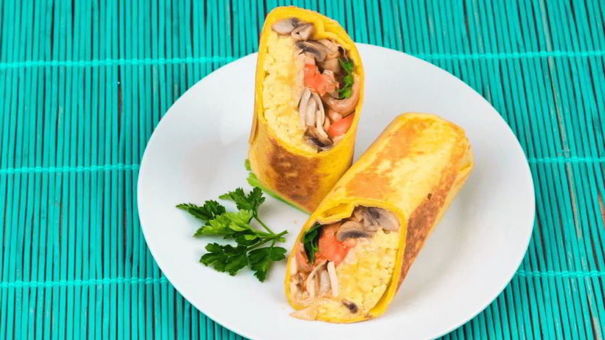 Рецепт буррито с грибами на завтрак