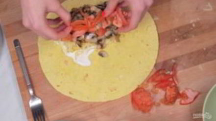 Рецепт буррито с грибами на завтрак