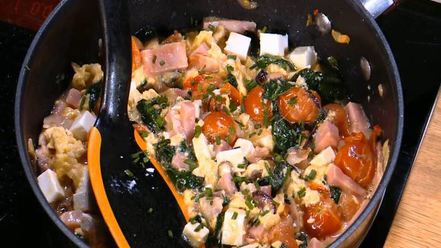 Рецепт буррито с индейкой, беконом и шпинатом