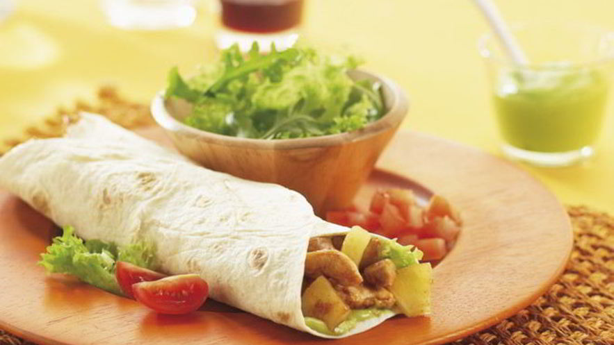 Рецепт мексиканской буррито с овощами, грибами и курицей