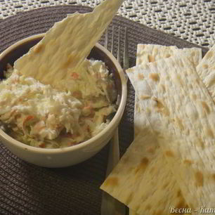 Рецепт Бутербродной намазки из крабовых палочек и яблока