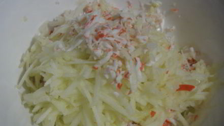 Рецепт бутербродной намазки из крабовых палочек и яблока