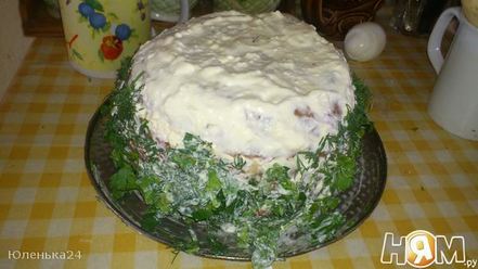 Рецепт бутербродного торта загляденье