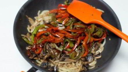 Рецепт бутербродов с грибами и перцем