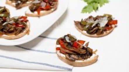 Рецепт бутербродов с грибами и перцем