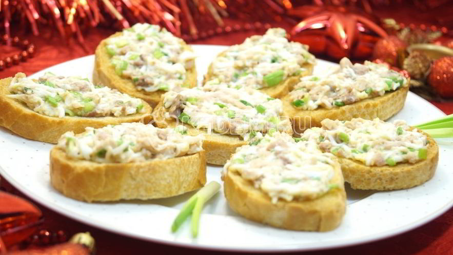 Рецепт бутербродов с печенью трески