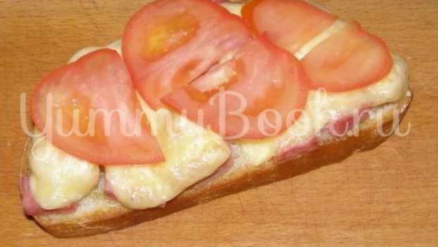 Рецепт бутербродов с помидорами, ветчиной и сыром