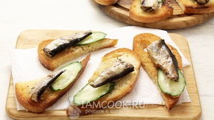 Рецепт бутербродов со шпротами