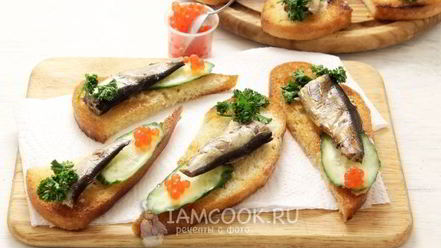 Рецепт бутербродов со шпротами