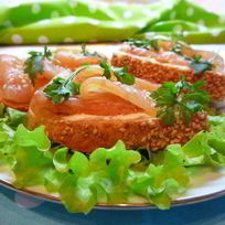 Датский бутерброд с куриной нарезкой