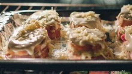 Рецепт горячих бутербродов с яблоком