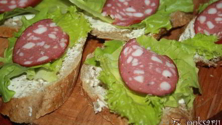 Рецепт колбасных бутербродов с яйцами и каперсами к завтраку