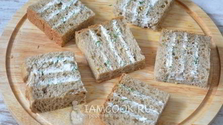 Рецепт полосатых бутербродов