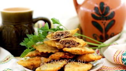 Рецепт чебуреков из заварного теста