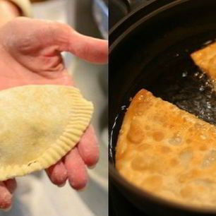 Рецепт Чебуреков с мясом на минеральной воде