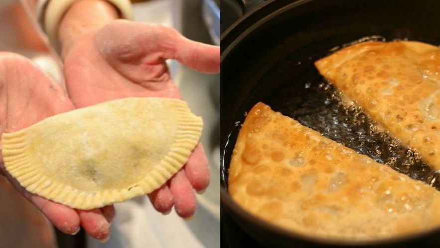 Рецепт чебуреков с мясом на минеральной воде