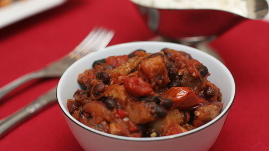 Рецепт чили из черной фасоли и баклажан