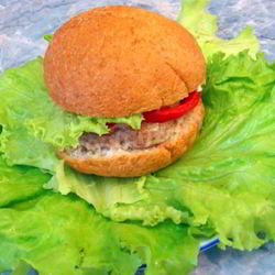 Рецепт Чизбургера с котлетой и запеченными овощами