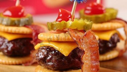 Рецепт Канапе чизбургер