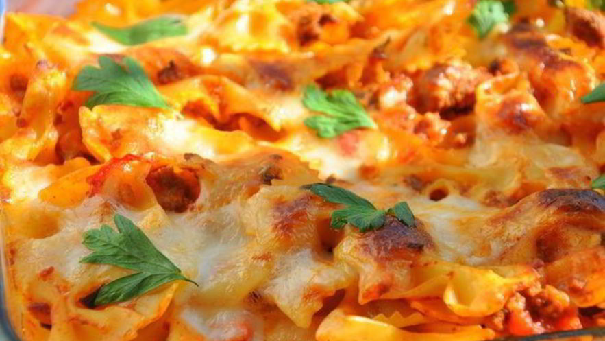 Рецепт запеченной пасты чизбургер