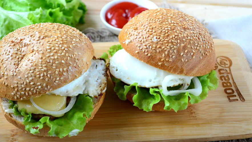 Рецепт завтрака в чизбургере