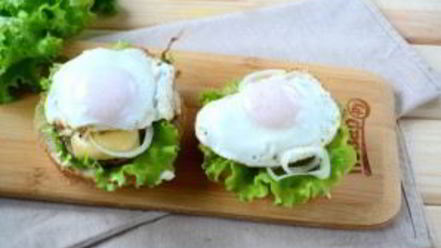 Рецепт завтрака в чизбургере