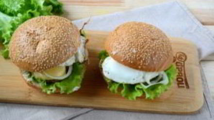 Рецепт завтрака в чизбургере