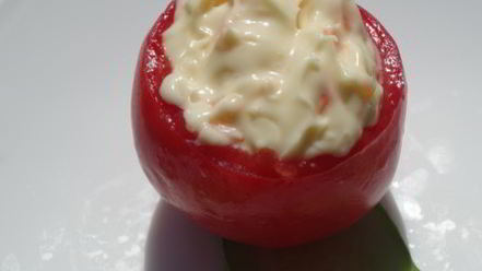 Рецепт фаршированных помидоров плавленным сыром