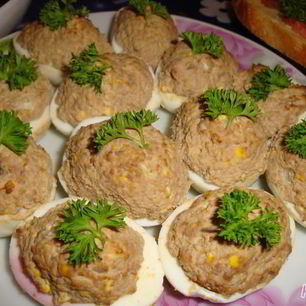 Рецепт Фаршированных печеночных яиц