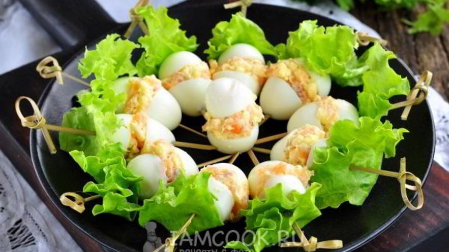 Рецепт фаршированных перепелиных яиц