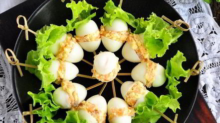 Рецепт фаршированных перепелиных яиц