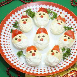 Рецепт Фаршированных яиц Дед Мороз