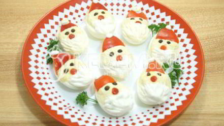 Рецепт фаршированных яиц дед мороз