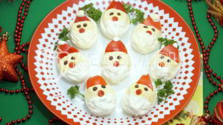 Рецепт фаршированных яиц дед мороз